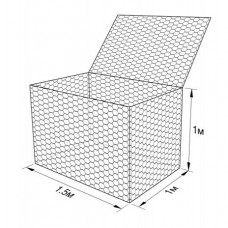 Габион ГСИ-К-1,5х1,0х1,0-С80-2,7/3,7-ЦП в Йошкар-Ола