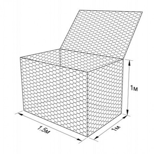 Габион ГСИ-К-1,5х1,0х1,0-С80-2,7/3,7-ЦП в Йошкар-Ола